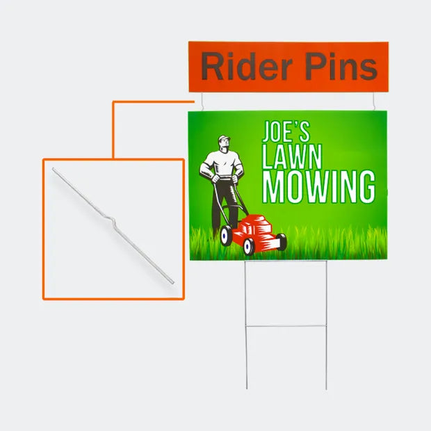 8" Rider Pins for Yard Signs