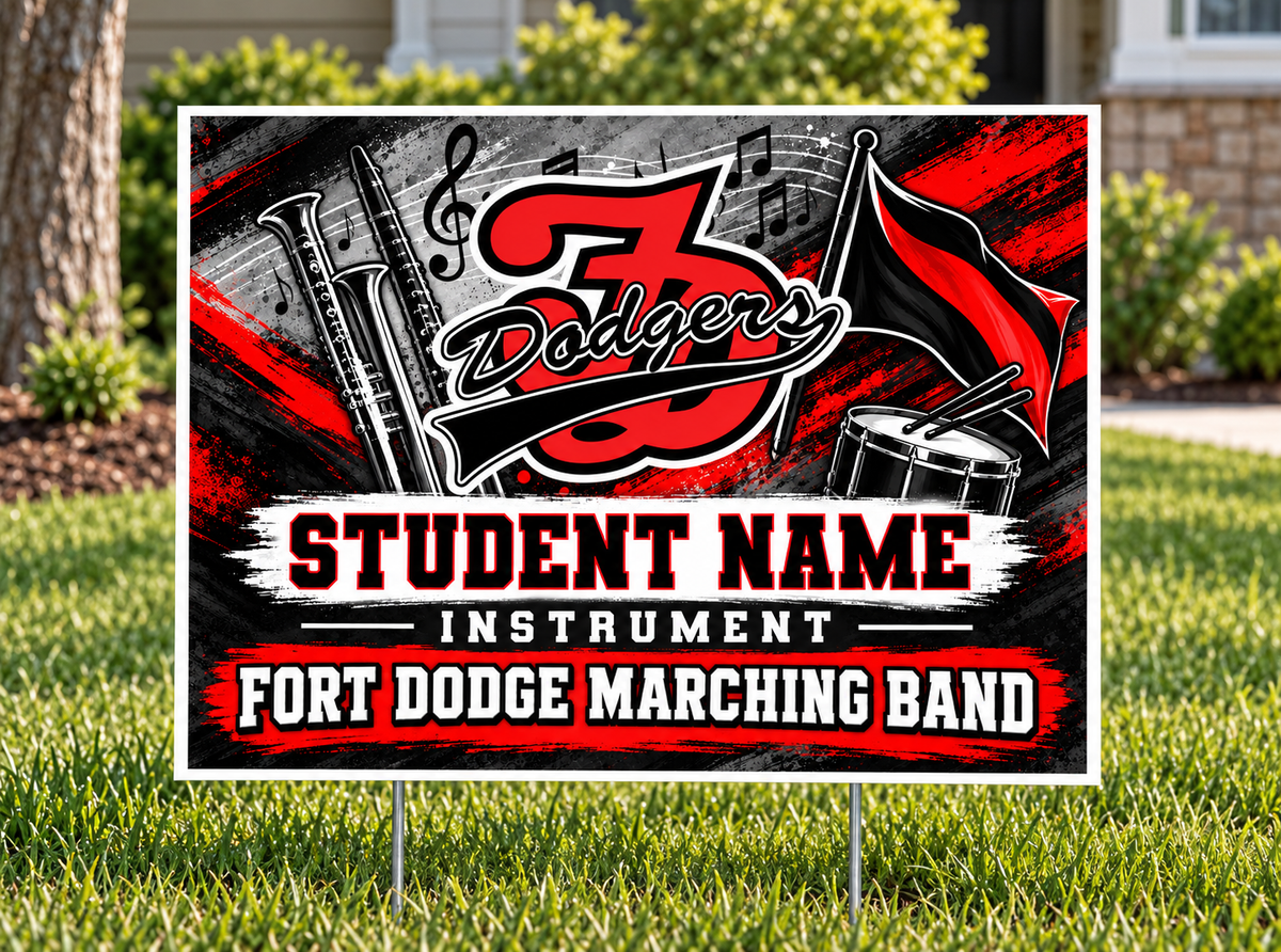 Personalized Dodger Marching Band Yard Sign