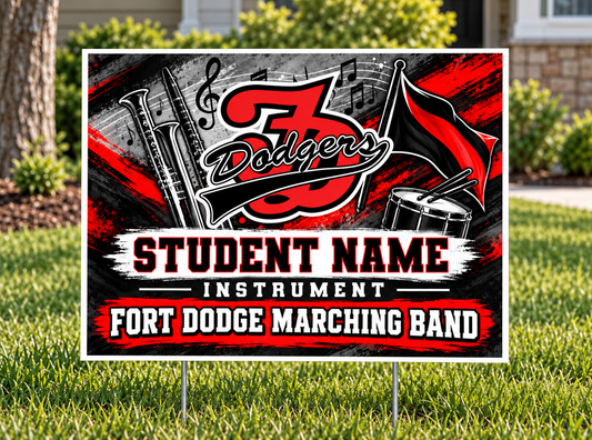 Personalized Dodger Marching Band Yard Sign