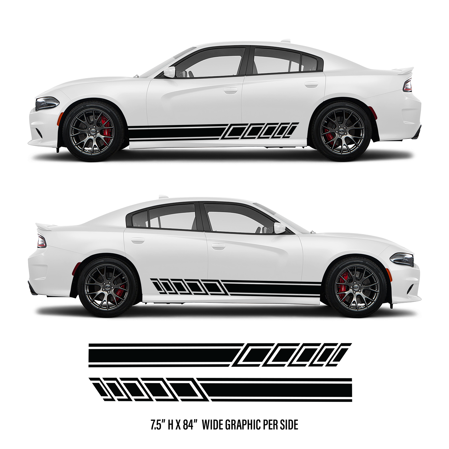 Enclosed Fade Stripe Vinyl Kit