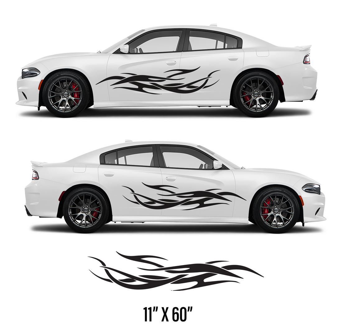 Flame Set 4 Vinyl Graphic Kit