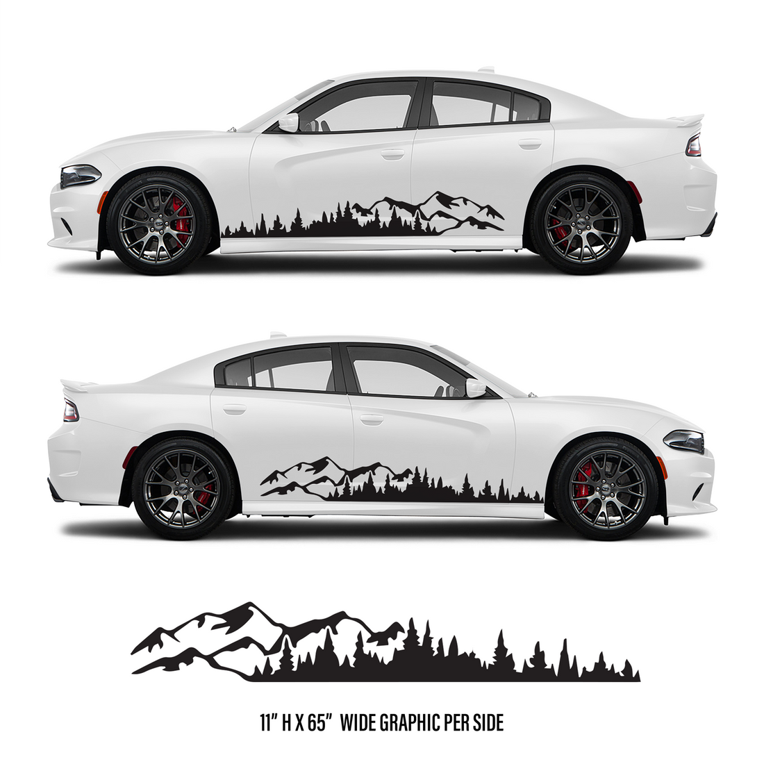 Mountain Treescape Vinyl Graphic Kit