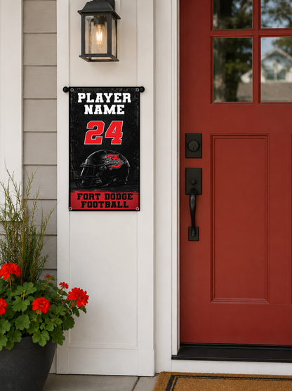 Personalized Fort Dodge Football Player Banner