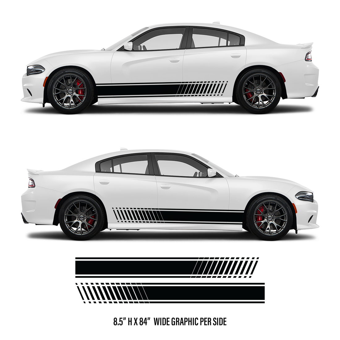 Trio Fade Rally Stripe Vinyl Kit