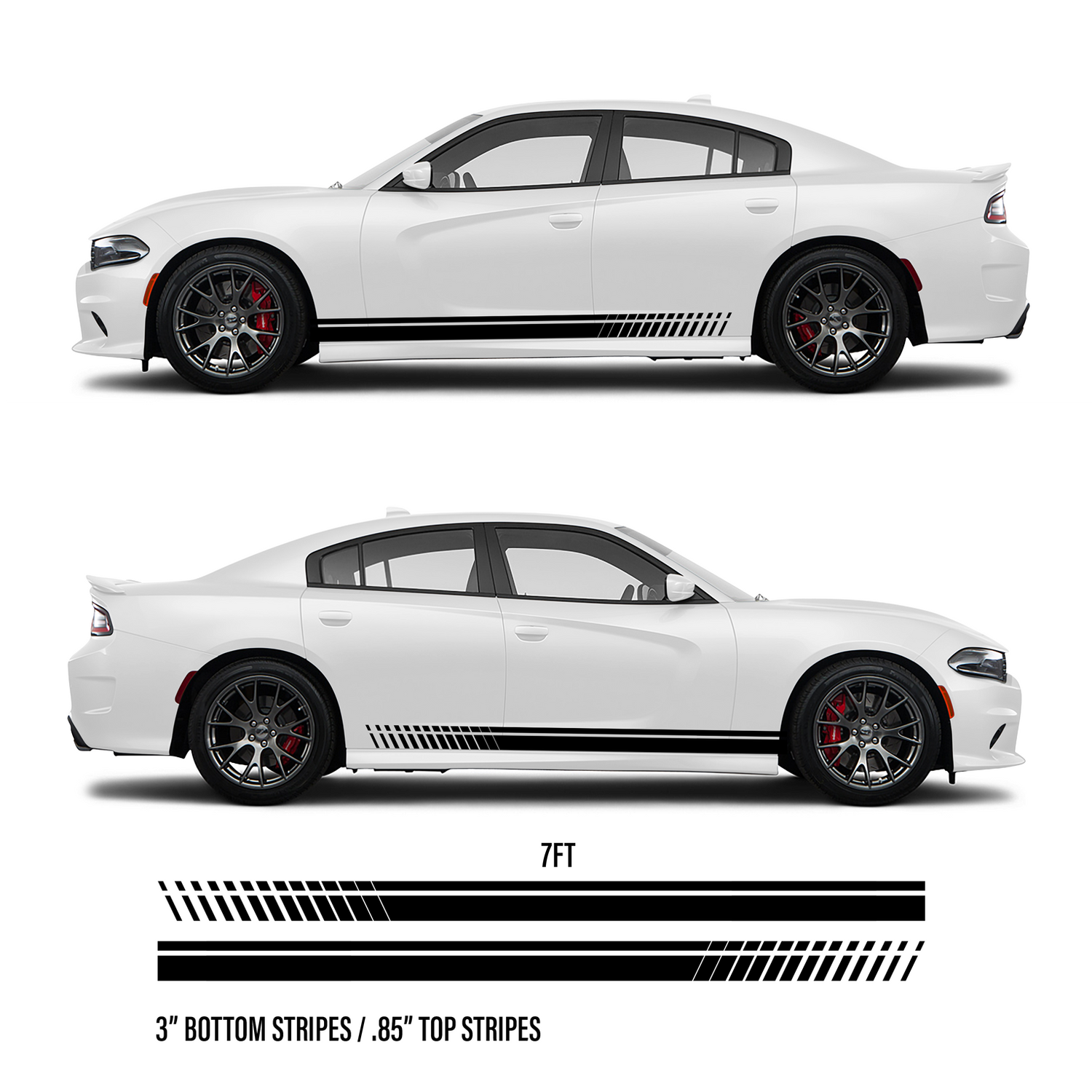 Faded Rocker Panel Vinyl Stripe Kit