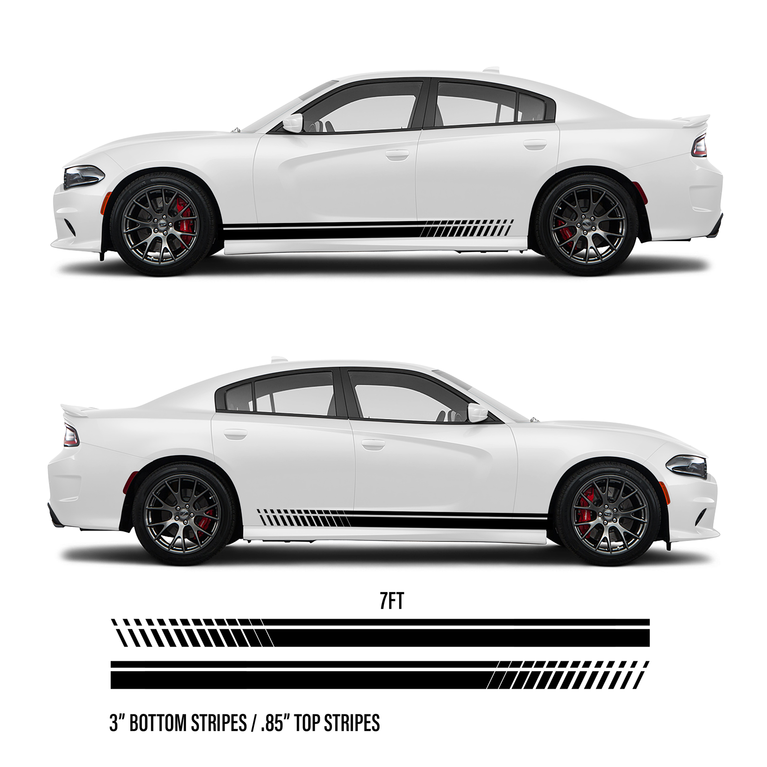 Faded Rocker Panel Vinyl Stripe Kit